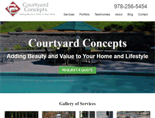 Tablet Screenshot of courtyardconcepts.com